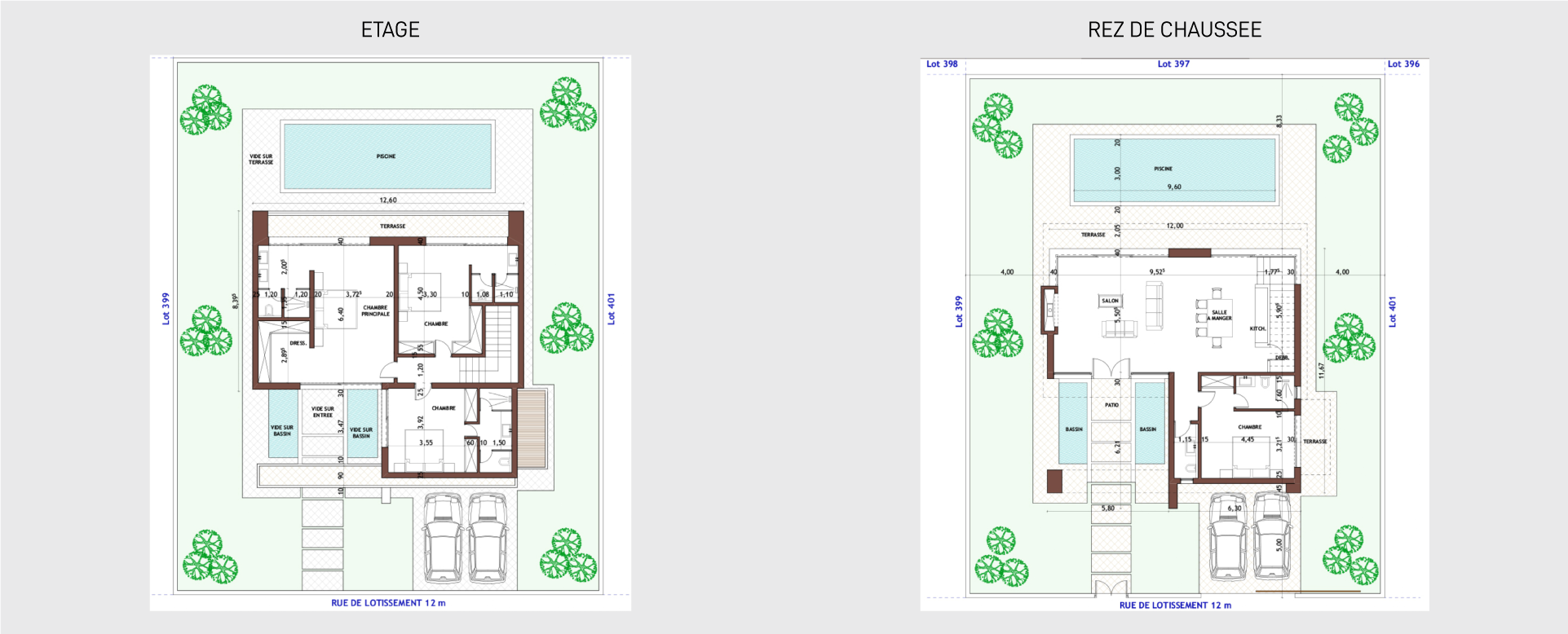 Plan de masse — Grande Villa de Luxe 6 Chambres